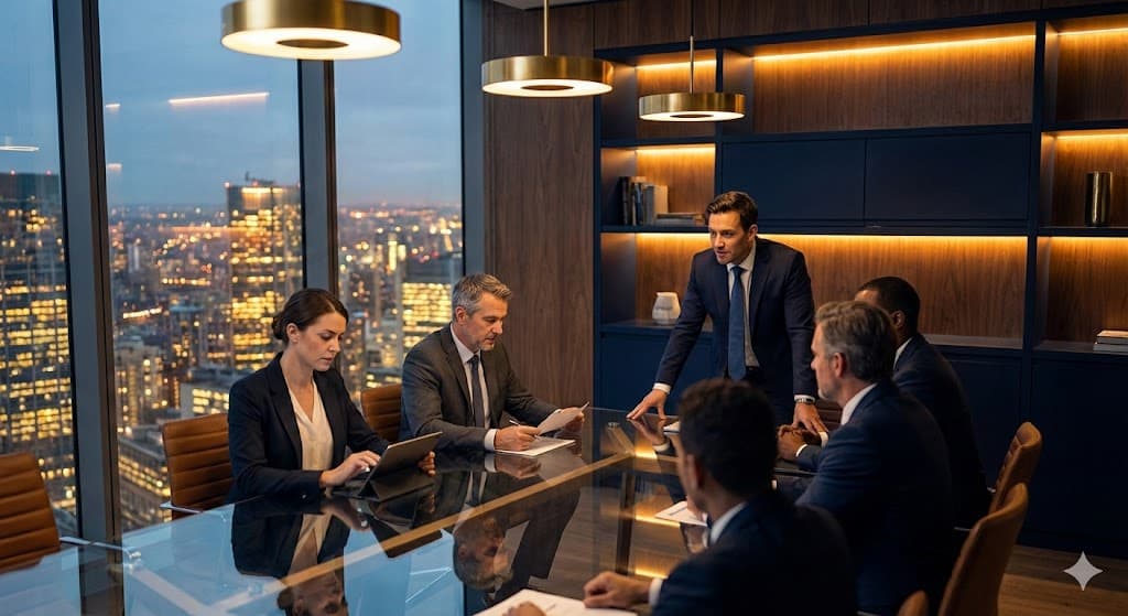 Strategic consulting team collaboration